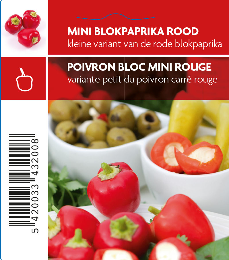 Poivron bloc mini rouge